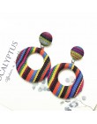 Nowe zwisają duże okrągłe kolczyki dla kobiet moda Handmade kwadratowe geometryczne kolczyki 2019 oświadczenie spadek kolczyki