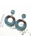 Nowe zwisają duże okrągłe kolczyki dla kobiet moda Handmade kwadratowe geometryczne kolczyki 2019 oświadczenie spadek kolczyki