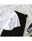 Dwuczęściowy zestaw damski młodzieżowy krótki crop top długie spodnie modny elegancki nowoczesny