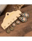 Wiele 3 par upuść zestaw kolczyków dla kobiet Boho Vintage czeski etniczny dynda Handmade wiszące kolczyki biżuteria 2019 prezen