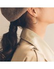 HUANZHI 2019 Half Crescent Chic minimalistyczny klasyczny stop elegancki Hoop kolczyki dla kobiet dziewczyna Wedding Party biżut