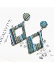 Nowe zwisają duże okrągłe kolczyki dla kobiet moda Handmade kwadratowe geometryczne kolczyki 2019 oświadczenie spadek kolczyki