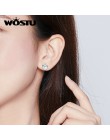 WOSTU 100% 925 srebro jednorożec Opal stadniny kolczyki dla kobiet małe kolczyki ślubne moda biżuteria rocznicowa CQE737