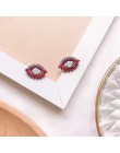 Wzór europejski Vintage kształt oka stadniny kolczyki dla kobiet moda osobowość Rhinestone Oorbellen Femme modne kolczyki biżute