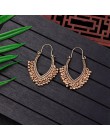 TopHanqi Indian Jhumka biżuteria w stylu Vintage Bell Tassel kolczyk Boho antyczne etniczne srebrny spadek wiszące kolczyki dla 