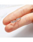 ModaOne proste Earcuff gustowne cyrkon nausznice dla kobiet 925 Sterling Silver biżuteria z nausznikami dla dziewczyny pendiente