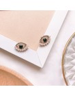 Wzór europejski Vintage kształt oka stadniny kolczyki dla kobiet moda osobowość Rhinestone Oorbellen Femme modne kolczyki biżute