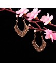 TopHanqi Indian Jhumka biżuteria w stylu Vintage Bell Tassel kolczyk Boho antyczne etniczne srebrny spadek wiszące kolczyki dla 