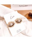 Wzór europejski Vintage kształt oka stadniny kolczyki dla kobiet moda osobowość Rhinestone Oorbellen Femme modne kolczyki biżute