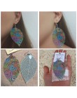 BRAVEKISS Vintage kształt liścia spadek kolczyki dla kobiet Boho wydrążona biżuteria Trendy koreański kolczyk 2019 nowy BPE1401