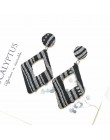 Nowe zwisają duże okrągłe kolczyki dla kobiet moda Handmade kwadratowe geometryczne kolczyki 2019 oświadczenie spadek kolczyki