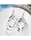 X & P geometryczne drewno spadek kolczyki dla kobiet moda koreański Vintage komunikat metalowy mały trójkąt dynda kolczyk biżute