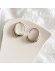 HUANZHI 2019 Half Crescent Chic minimalistyczny klasyczny stop elegancki Hoop kolczyki dla kobiet dziewczyna Wedding Party biżut