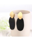 WYBU Summer Style złote kolczyki Drop dla kobiet Geomatric czarne długie wiszące kolczyki trójkąt Bts biżuteria Earing biżuterja