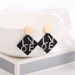 WYBU Summer Style złote kolczyki Drop dla kobiet Geomatric czarne długie wiszące kolczyki trójkąt Bts biżuteria Earing biżuterja
