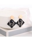 WYBU Summer Style złote kolczyki Drop dla kobiet Geomatric czarne długie wiszące kolczyki trójkąt Bts biżuteria Earing biżuterja