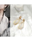 MENGJIQIAO New Vintage nieregularne koło matowy Metal złoty kolor stadniny kolczyki dla kobiet moda geometryczne wakacje biżuter