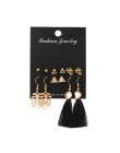 EN 12 Pairs Flower kolczyki damskie zestaw Pearl Crystal stadniny kolczyki Boho geometryczne Tassel kolczyki dla kobiet 2020 biż