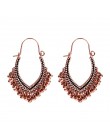 TopHanqi Indian Jhumka biżuteria w stylu Vintage Bell Tassel kolczyk Boho antyczne etniczne srebrny spadek wiszące kolczyki dla 