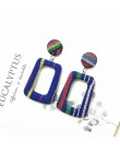 Nowe zwisają duże okrągłe kolczyki dla kobiet moda Handmade kwadratowe geometryczne kolczyki 2019 oświadczenie spadek kolczyki