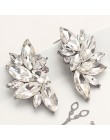Biały/różowy szkło Rhinestone moda kolczyk kobiety moda biżuteria New arrival metal z gems stud dla kobiet dziewczyn E962 965