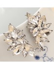Biały/różowy szkło Rhinestone moda kolczyk kobiety moda biżuteria New arrival metal z gems stud dla kobiet dziewczyn E962 965