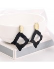 WYBU Summer Style złote kolczyki Drop dla kobiet Geomatric czarne długie wiszące kolczyki trójkąt Bts biżuteria Earing biżuterja