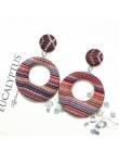 Nowe zwisają duże okrągłe kolczyki dla kobiet moda Handmade kwadratowe geometryczne kolczyki 2019 oświadczenie spadek kolczyki