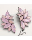 Biały/różowy szkło Rhinestone moda kolczyk kobiety moda biżuteria New arrival metal z gems stud dla kobiet dziewczyn E962 965