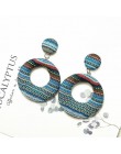 Nowe zwisają duże okrągłe kolczyki dla kobiet moda Handmade kwadratowe geometryczne kolczyki 2019 oświadczenie spadek kolczyki