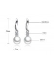 Elegancka moda 925 srebrne wiszące kolczyki sztuczna perła cyrkon Tassel CZ brincos kolczyki dla kobiet biżuteria S-E183