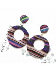 Nowe zwisają duże okrągłe kolczyki dla kobiet moda Handmade kwadratowe geometryczne kolczyki 2019 oświadczenie spadek kolczyki