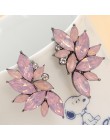 Biały/różowy szkło Rhinestone moda kolczyk kobiety moda biżuteria New arrival metal z gems stud dla kobiet dziewczyn E962 965