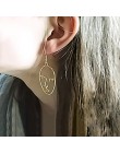 Carvejewl Girls wielokrotny wybór kolczyki Retro stop metali moda sztuka abstrakcyjna Hollow Out twarz dynda kolczyk dla kobiet 