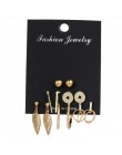 EN 12 Pairs Flower kolczyki damskie zestaw Pearl Crystal stadniny kolczyki Boho geometryczne Tassel kolczyki dla kobiet 2020 biż