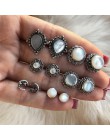 Yobest Vintage geometryczny zestaw kolczyków dla kobiet dziewczyn 2019 moda koralik kamień kwiat małe kolczyki biżuteria