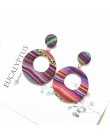Nowe zwisają duże okrągłe kolczyki dla kobiet moda Handmade kwadratowe geometryczne kolczyki 2019 oświadczenie spadek kolczyki