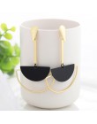WYBU Summer Style złote kolczyki Drop dla kobiet Geomatric czarne długie wiszące kolczyki trójkąt Bts biżuteria Earing biżuterja