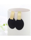 WYBU Summer Style złote kolczyki Drop dla kobiet Geomatric czarne długie wiszące kolczyki trójkąt Bts biżuteria Earing biżuterja