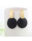 WYBU Summer Style złote kolczyki Drop dla kobiet Geomatric czarne długie wiszące kolczyki trójkąt Bts biżuteria Earing biżuterja