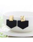 WYBU Summer Style złote kolczyki Drop dla kobiet Geomatric czarne długie wiszące kolczyki trójkąt Bts biżuteria Earing biżuterja