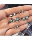 Yobest Vintage geometryczny zestaw kolczyków dla kobiet dziewczyn 2019 moda koralik kamień kwiat małe kolczyki biżuteria