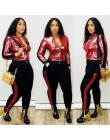 Jesień zima cekiny 2 sztuka zestaw kobiety dres bluza z długim rękawem najlepsze spodnie garnitur Streetwear świecący pasujące z