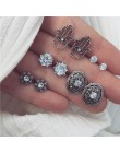 Yobest Vintage geometryczny zestaw kolczyków dla kobiet dziewczyn 2019 moda koralik kamień kwiat małe kolczyki biżuteria