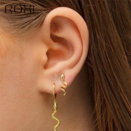 ROXI moda damska Punk Style zwierząt wąż kolczyki 100% 925 Sterling Silver kolczyki Snakelike zwierząt Climber biżuteria na uszy