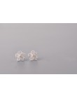 W nowym stylu moda 925 Sterling Silver Hollow kolczyki sztyfty z kwiatem dla kobiet biżuteria Pendientes Brincos biżuteria