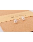 W nowym stylu moda 925 Sterling Silver Hollow kolczyki sztyfty z kwiatem dla kobiet biżuteria Pendientes Brincos biżuteria