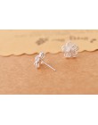 W nowym stylu moda 925 Sterling Silver Hollow kolczyki sztyfty z kwiatem dla kobiet biżuteria Pendientes Brincos biżuteria