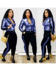 Jesień zima cekiny 2 sztuka zestaw kobiety dres bluza z długim rękawem najlepsze spodnie garnitur Streetwear świecący pasujące z