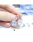 2019 japonia i Korea południowa hot moda biżuteria luksusowe kwadratowe cyrkonią kolczyki wedding party dzikie kolczyki dla dzie